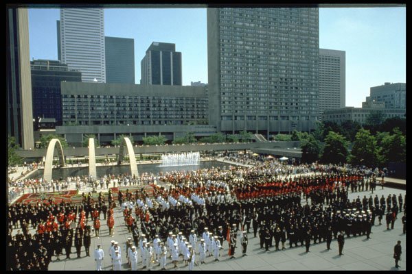 493008 Canadian Forces On Parade At Toronto City Hall, Canada A4 Photo Print