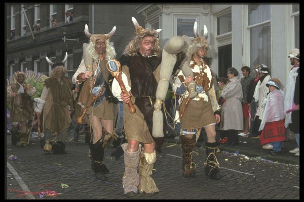 493032 Cavemen In The Pre Lent Carnival Parade, The Netherlands A4 Photo Print