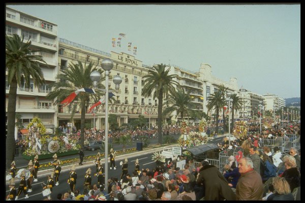 493092 Promenade And Royal Hotel, Nice, France During Mardi Gras A4 Photo Print