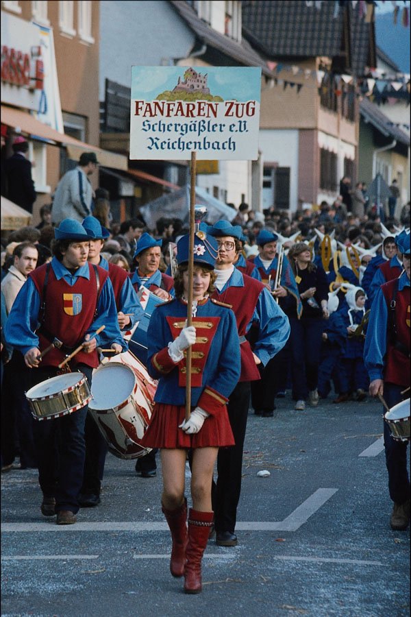 493099 Fasching Parade In Kuhbach, Germany A4 Photo Print