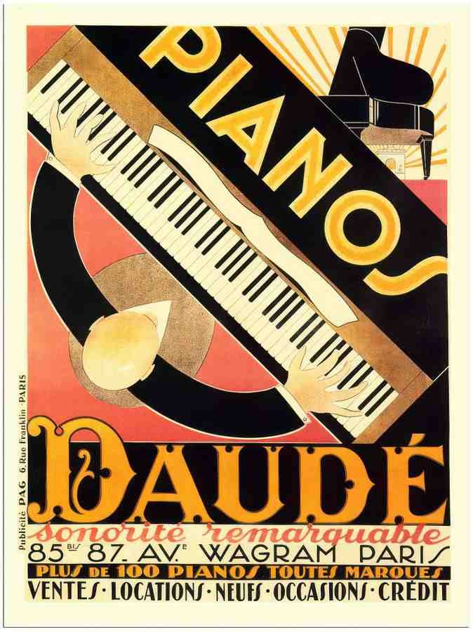 494 pianos daude 2 Vintage Advert A4 Photo Print