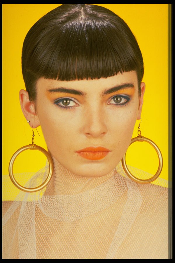 494014 Short Cut, Yellow Background A4 Photo Print