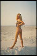 494022 Rikke Playing In The White Sand A4 Photo Print