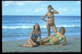 494036 Three Women In Swimsuits Posing On Beach A4 Photo Print