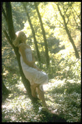 494046 Woman In Woods A4 Photo Print