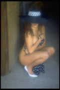 494073 Kim Wearing A Sun Hat And Holding Her Dress A4 Photo Print