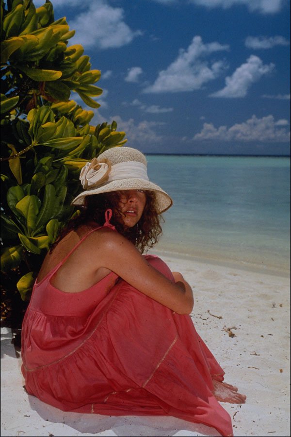 494086 Girl On Tropical Beach A4 Photo Print