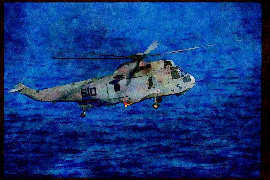 496002 SH 3 Sea King Helo A4 Limited Edition Watercolour Print