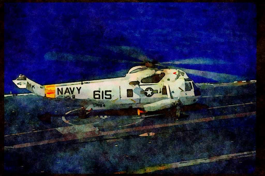 496003 SH 3 Sea King Helo A4 Limited Edition Watercolour Print