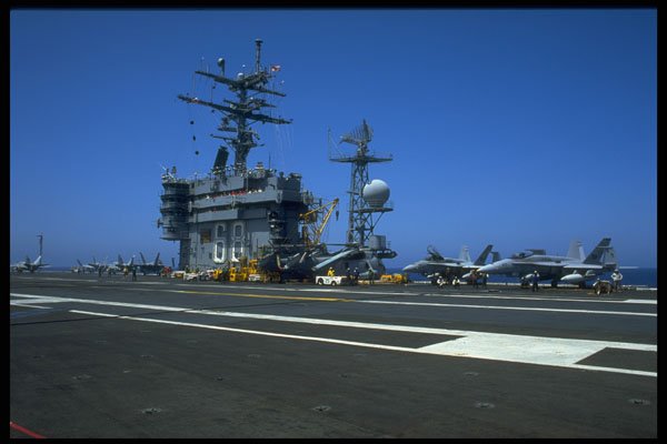 496004 Flight Deck USS Nimitz A4 Photo Print
