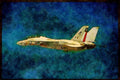 496018 F 14 Tomcat In Flight A4 Limited Edition Watercolour Print