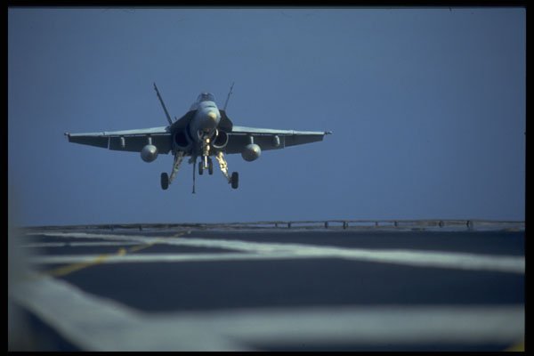 496022 FA 18 Hornet About To Land A4 Photo Print