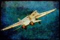 496027 F 14 Tomcat Taking Off USS Constellation A4 Limited Edition Watercolour Print