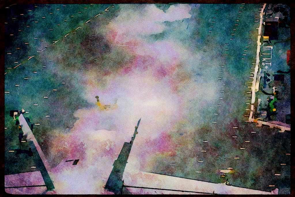 496032 FA 18 Lines Up On The Catapult A4 Limited Edition Watercolour Print
