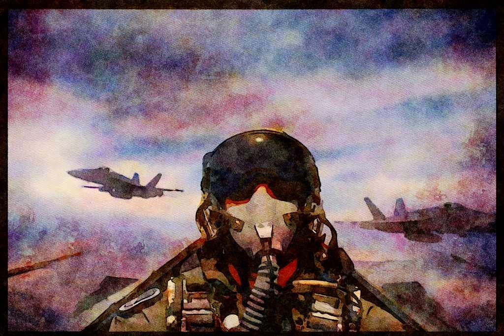 496038 FA 18 Pilot A4 Limited Edition Watercolour Print