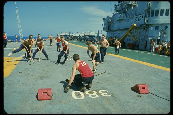 496040 Navy Crew Of Aircraft Carrier, Bonnaventure A4 Photo Print