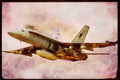 496048 FA 18 With Small Practice Bombs Under Wings A4 Limited Edition Watercolour Print