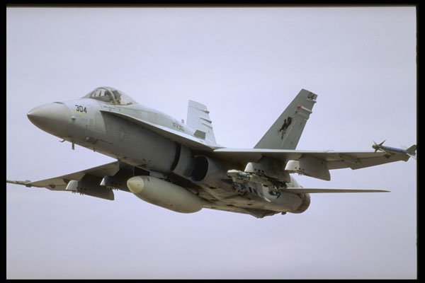 496048 FA 18 With Small Practice Bombs Under Wings A4 Photo Print