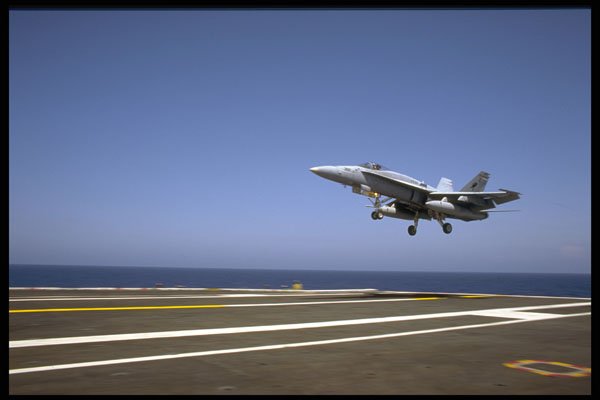 496058 FA 18 Hornet Strike Fighter About To Land A4 Photo Print