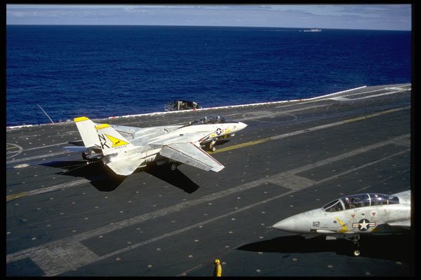496065 F 14 Tomcat Moments After Landing A4 Photo Print