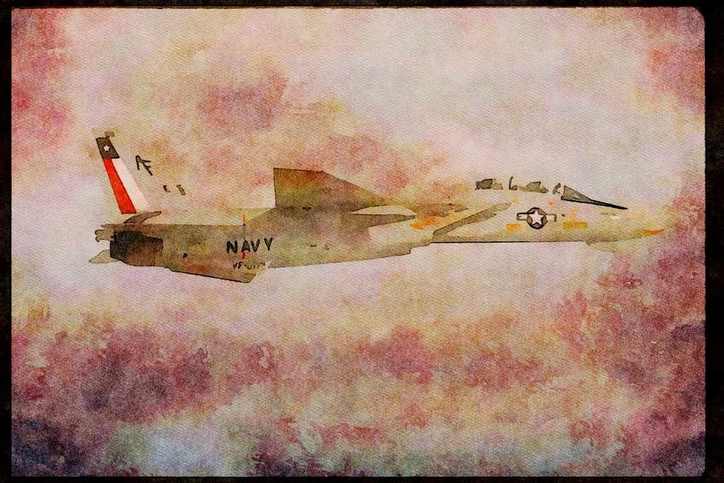 496077 Grumman F 14 Tomcat A4 Limited Edition Watercolour Print