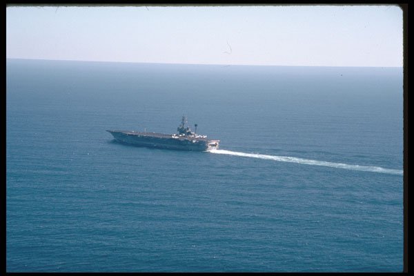 496082 USS America In The Atlantic Ocean A4 Photo Print