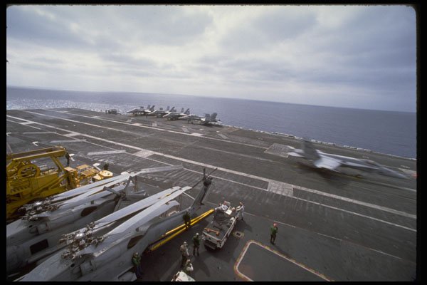 496085 FA 18 Lands On The USS Nimitz A4 Photo Print