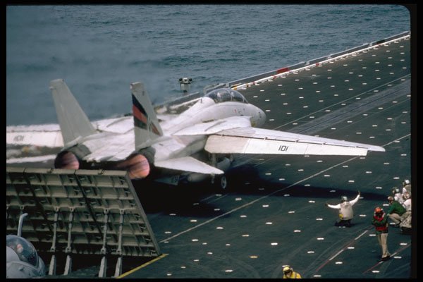 496087 F 14 Tomcat Runs Up To Full Afterburner Prior To Launch A4 Photo Print