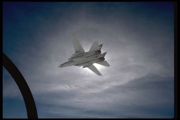 496092 Bottom View Of An F 14 In Flight A4 Photo Print