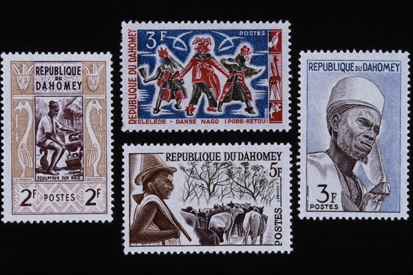 497020 Stamps Of Dahomey, Benin A4 Photo Print