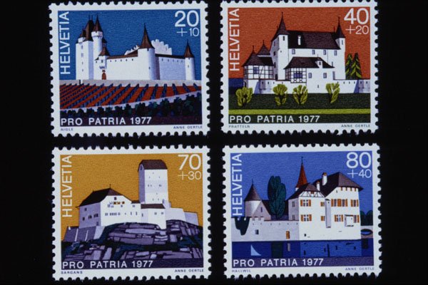 497079 Castles, Switzerland A4 Photo Print