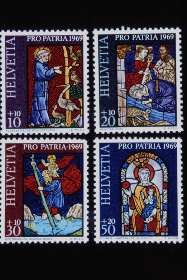 497080 Stained Glass Windows, Switzerland A4 Photo Print