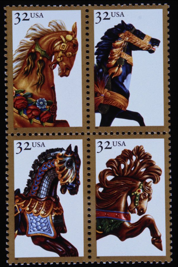 497086 Carousel Horses, United States A4 Photo Print