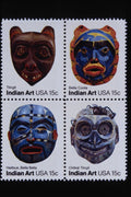 497089 Indian Art Masks, United States A4 Photo Print
