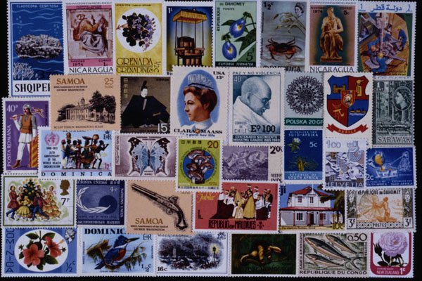 497097 Stamps From Around The World A4 Photo Print