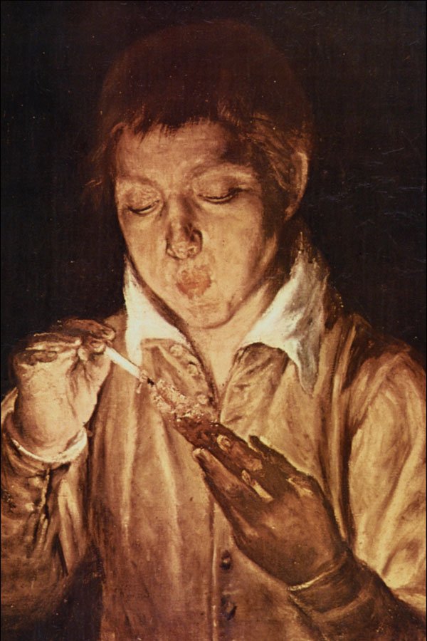 498011 The Boy With The Fire Brand , El Greco A4 Photo Print