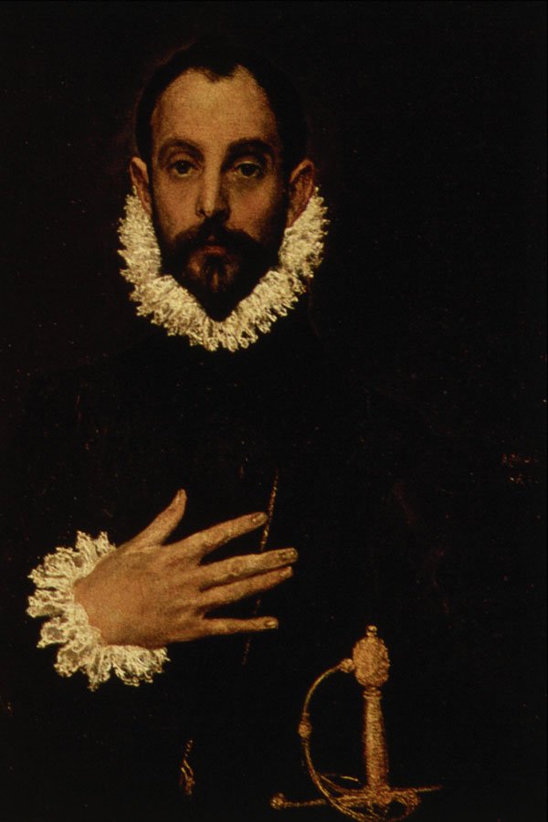 498015 Gentleman With His Hand On His Breast , El Greco A4 Photo Print