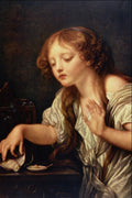 498033 L'Oiseau Mort , Jean Baptiste Greuze A4 Photo Print