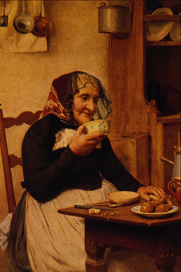 498078 Grandmother , Albert Anker A4 Photo Print