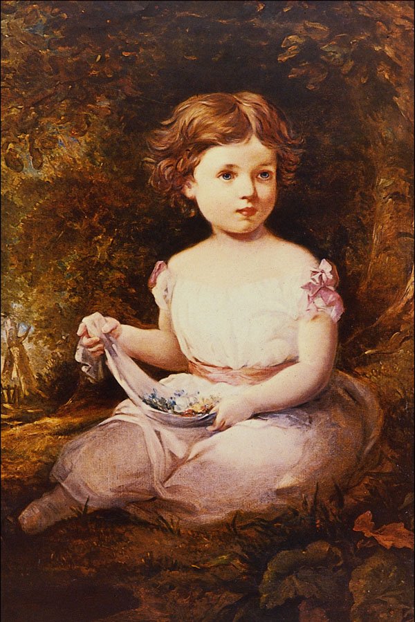 498092 Girl With Flowers , Jacob Hart Lazarus A4 Photo Print