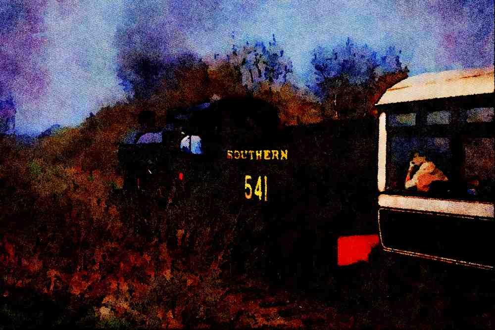 499001 Q Class No. 541 At Freshfield Bank A4 Limited Edition Watercolour Print