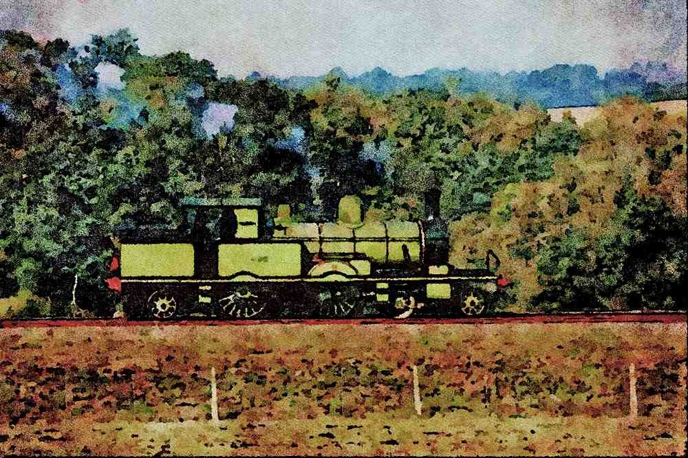 499008 Adams Class No. 488 Near Horsted Keynes A4 Limited Edition Watercolour Print