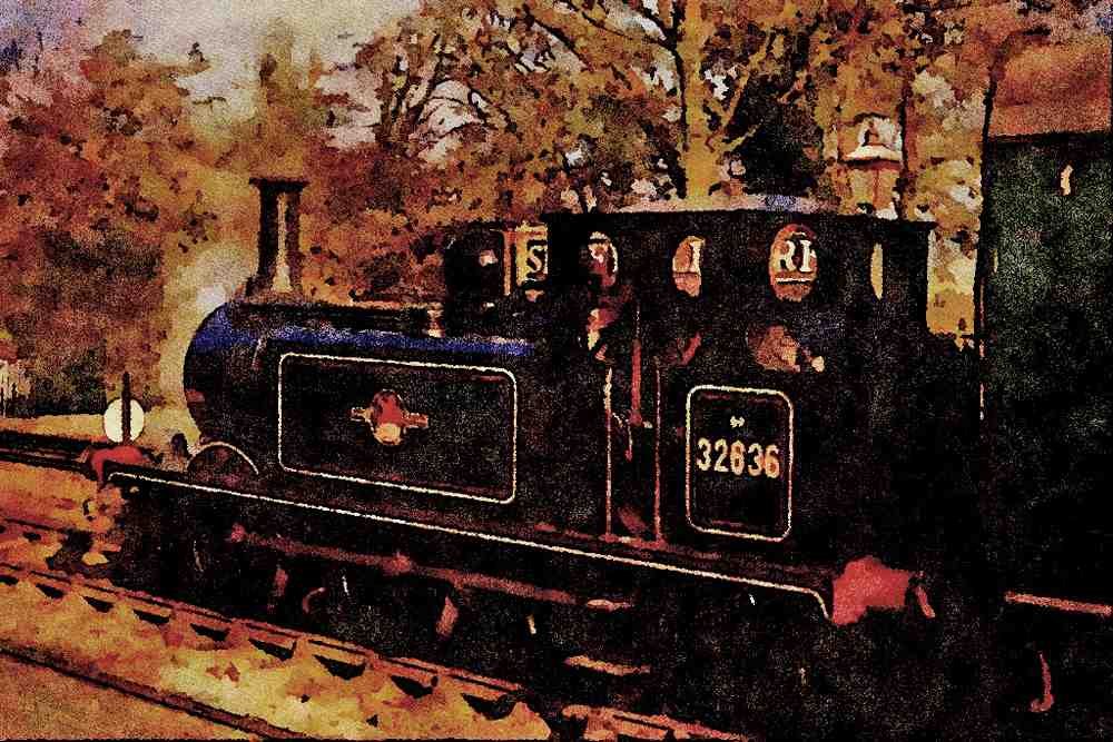 499009 Class A1X _Fenchurch_ At Sheffield Park On The Bluebell Railway A4 Limited Edition Watercolour Print