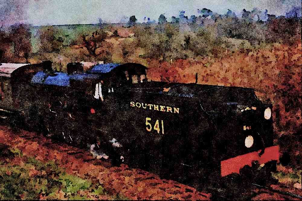 499013 Q Class No. 541 Near Freshfield Bank On The Bluebell Railway A4 Limited Edition Watercolour Print