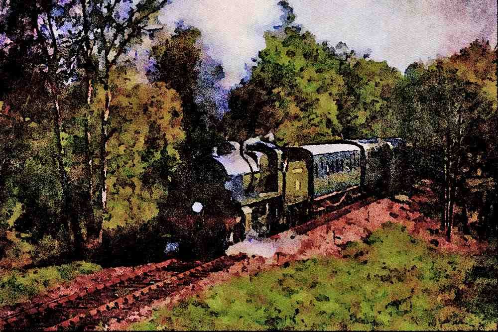 499019 No. 1618 U Class At Horsted Keynes A4 Limited Edition Watercolour Print
