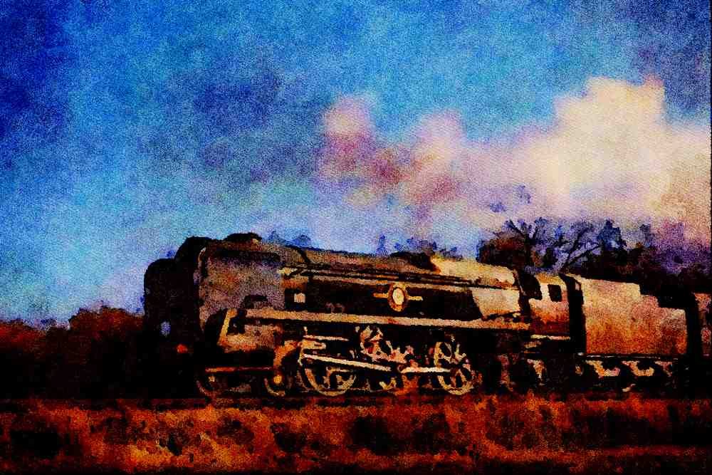 499026 _Port Line_ At Horsted Keynes A4 Limited Edition Watercolour Print