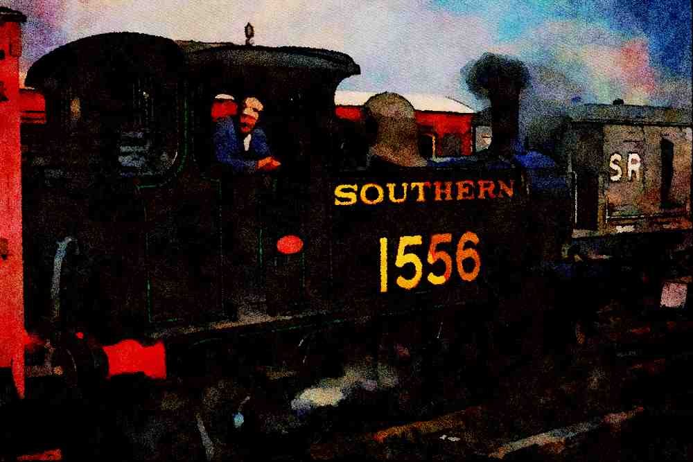 499027 No. 1556 P Class At Tenterden A4 Limited Edition Watercolour Print