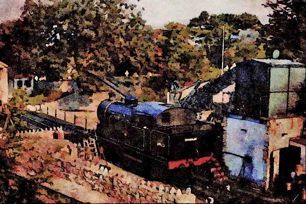 499030 Swanage Loco Shed A4 Limited Edition Watercolour Print