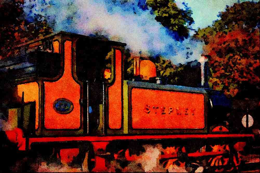 499031 Bluebell Railway A4 Limited Edition Watercolour Print