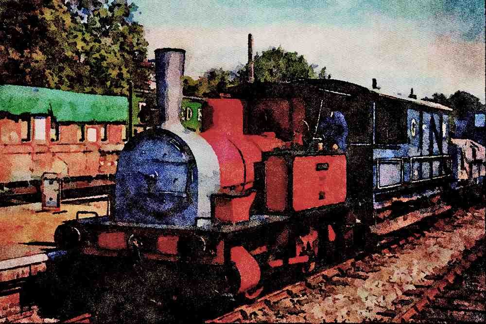 499033 _Baxter_ At Horsted Keynes Station A4 Limited Edition Watercolour Print